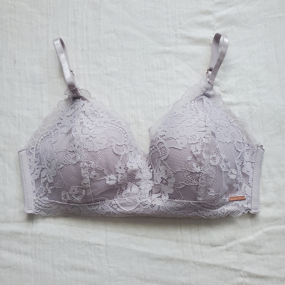 Danskin Lilac Lace Bra Light Purple 34B
